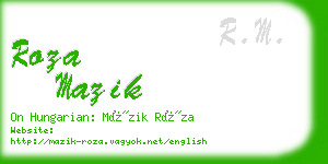 roza mazik business card